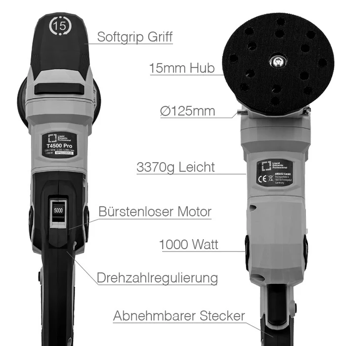 Liquid Elements - Poliermaschine T4500 Pro - 15mm Hub 3 Poliermaschine T4500 Pro